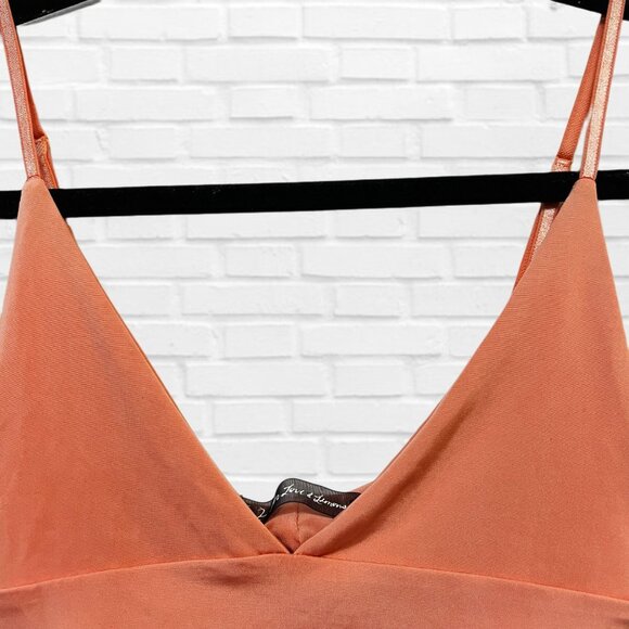 For Love & Lemons Seamless Bralette Top Cropped Bra Spaghetti Adjustable Strap - Picture 6 of 10